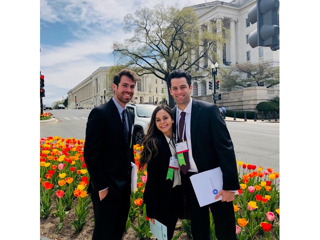 Advocacy Ambassadors Geoffrey Rodriguez, MD (Cornell), <br>Sarah Avila MD (Mount Sinai), and ECLA sponsored Advocacy <br/>Ambassador, Joel Pakett MD (Mount Sinai)